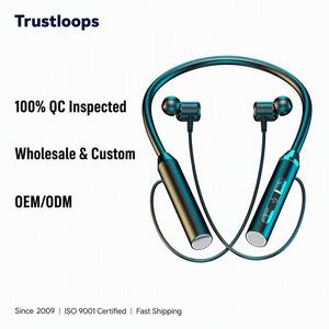 Trustloops Custom Private Label Bluetooth Headphones Wireless Gaming Neckband Binaural Noise Reduction OEM ODM Low MOQ