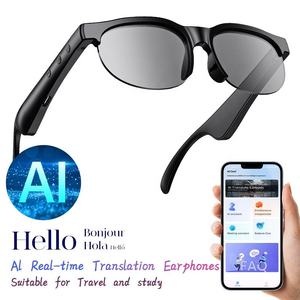Men Women Smart Glasses Wireless Sunglasses Touch Voice Assistant AI Smart Translator