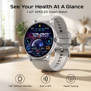 Smart Watch Smartwatch 1.43 Inch AMOLED 466x466 HD NFC Calling Fitness Health Monitor IP68 Waterproof Wholesale OEM