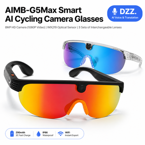G5 MAX AI Smart Sports Glasses with 8MP Camera Chat GPT Real-time Translation UV-protective Cycling Ai Sunglasses OEM Wholesale